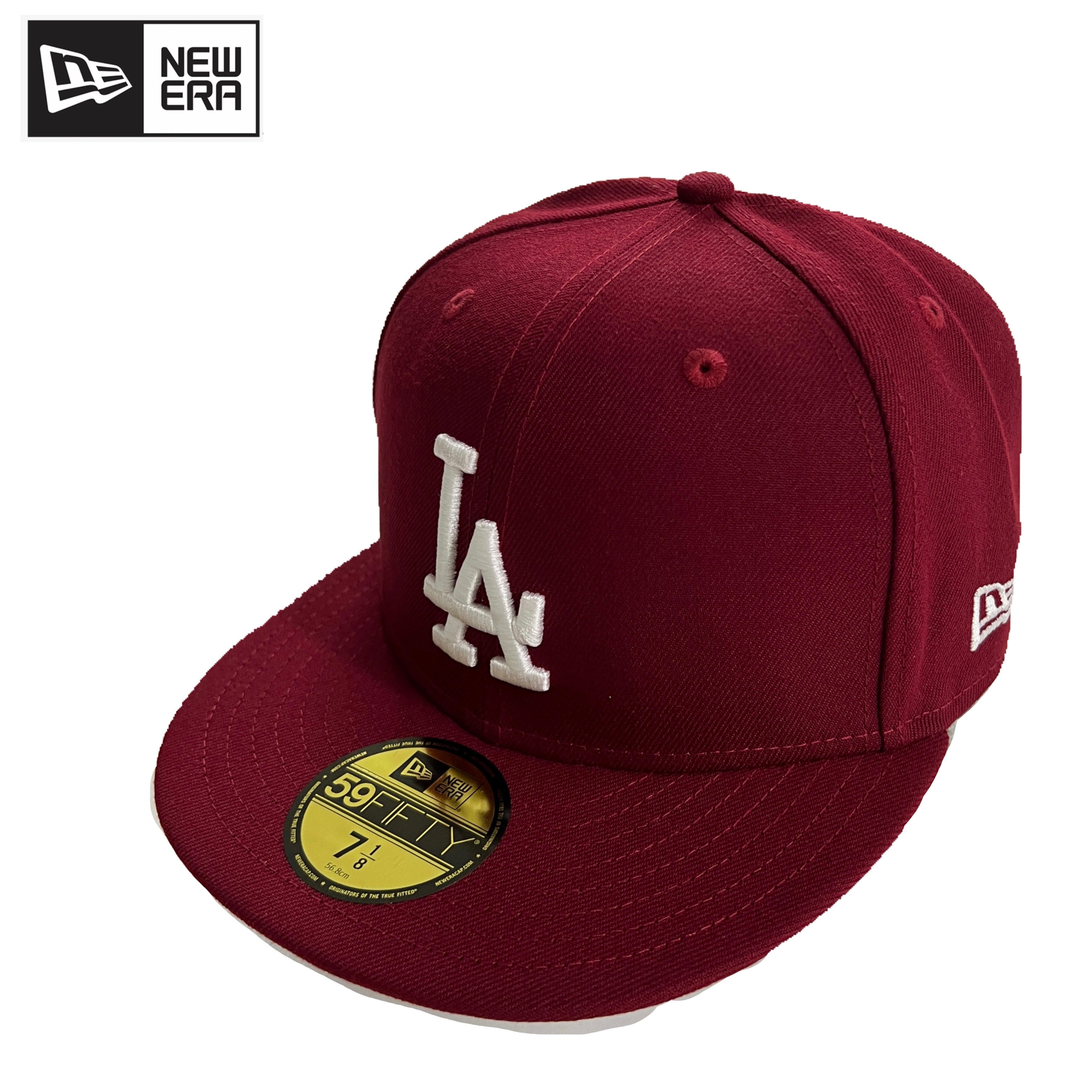 Los Angeles Dodgers New Era Burgundy 59 Fifty Hat