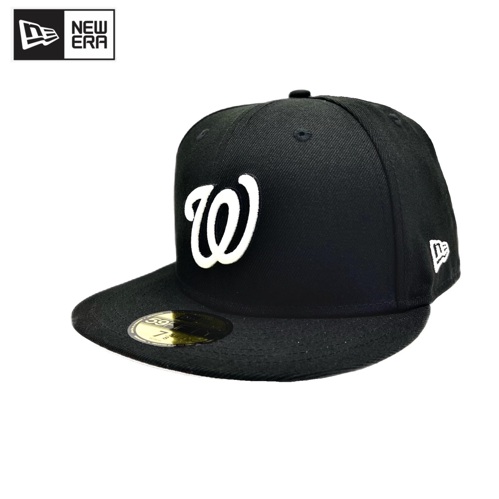 Washington Nationals New Era Black & White 59 Fifty Hat